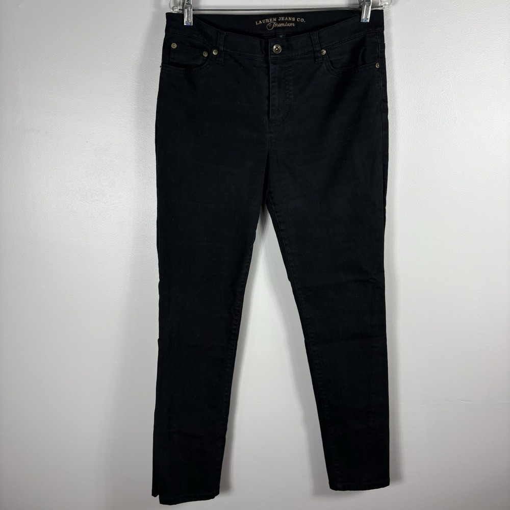 Lauren Ralph Lauren Women's 10 Black Classic Straight 5 Pocket Denim Jeans